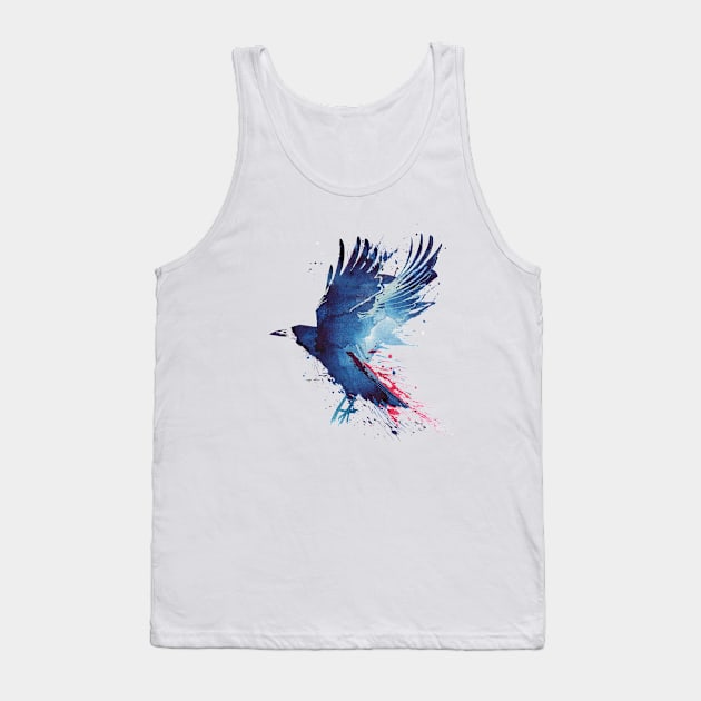 Bloody Crow Tank Top by astronaut